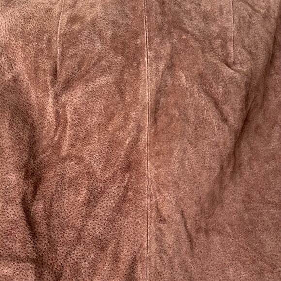 Blank NYC Brown Leather Zipper Mini Skirt Size 29 - Picture 7 of 11